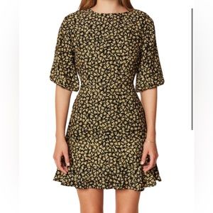 Faithful The Brand - Estelle Mini Dress in black ditsy floral